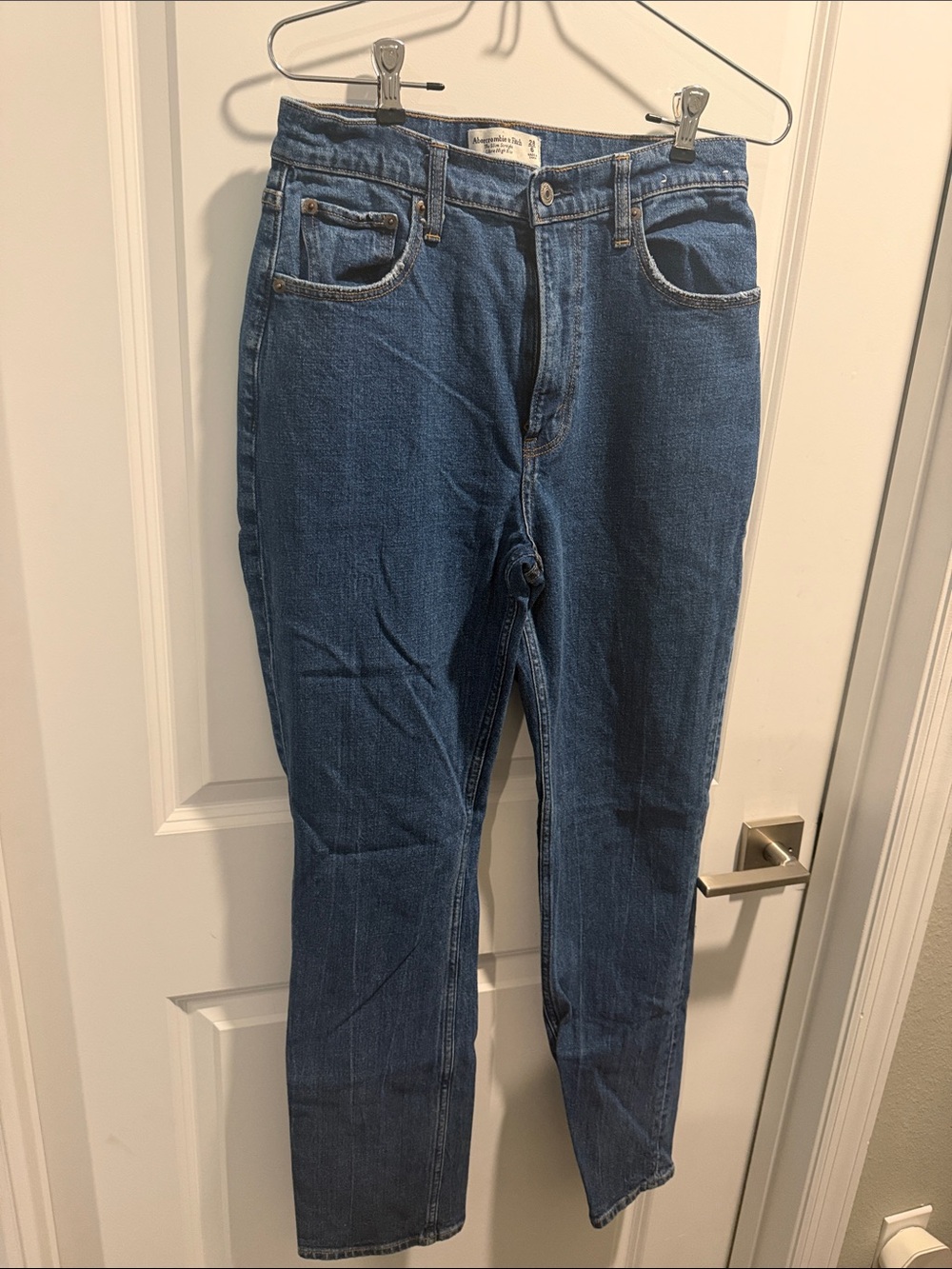 Abercrombie & Fitch Women's Slim Straight Jeans - Blue